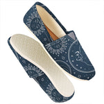 Vintage Sun And Moon Pattern Print Casual Shoes