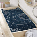 Vintage Sun And Moon Pattern Print Changing Pad Cover