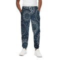 Vintage Sun And Moon Pattern Print Cotton Sweatpants