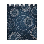 Vintage Sun And Moon Pattern Print Curtain
