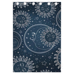 Vintage Sun And Moon Pattern Print Curtain