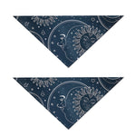 Vintage Sun And Moon Pattern Print Dog Bandana