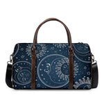 Vintage Sun And Moon Pattern Print Duffle Bag