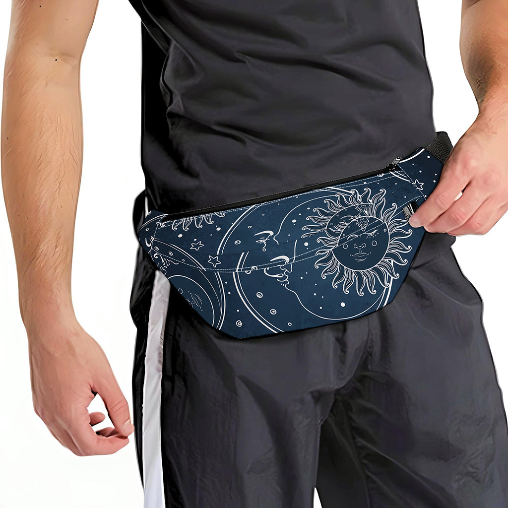 Vintage Sun And Moon Pattern Print Fanny Pack
