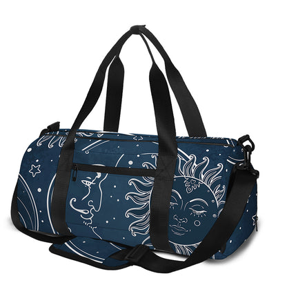 Vintage Sun And Moon Pattern Print Gym Bag