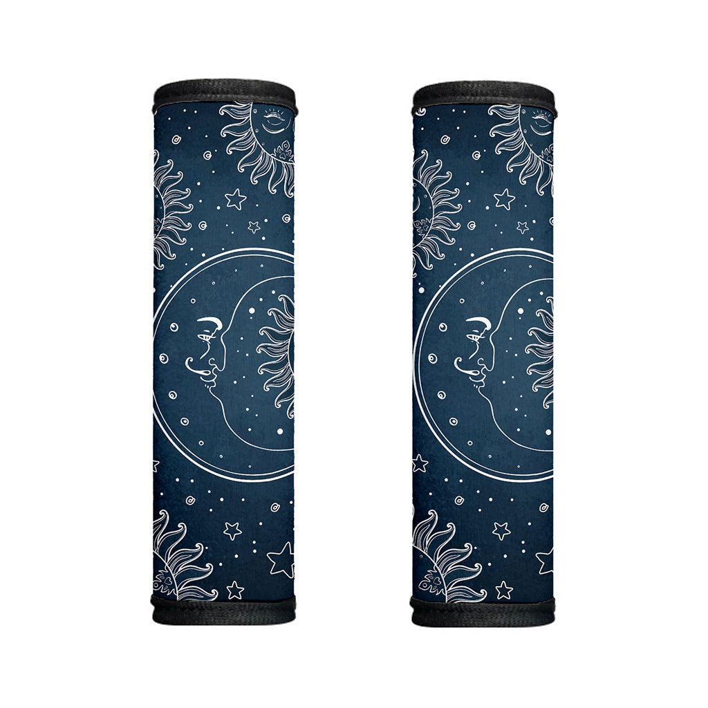 Vintage Sun And Moon Pattern Print Handle Covers