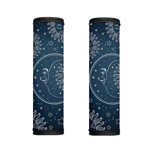 Vintage Sun And Moon Pattern Print Handle Covers