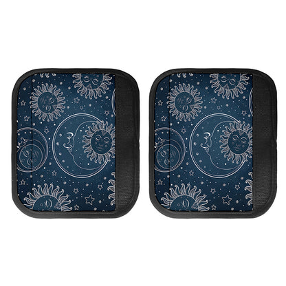 Vintage Sun And Moon Pattern Print Handle Covers