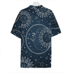 Vintage Sun And Moon Pattern Print Hawaiian Shirt