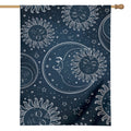 Vintage Sun And Moon Pattern Print House Flag