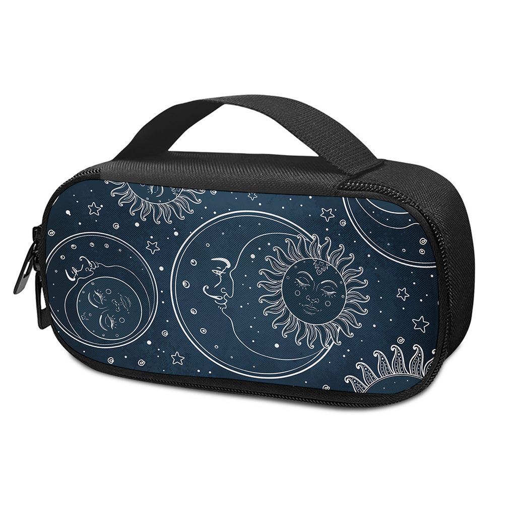 Vintage Sun And Moon Pattern Print Insulin Cooler Travel Case