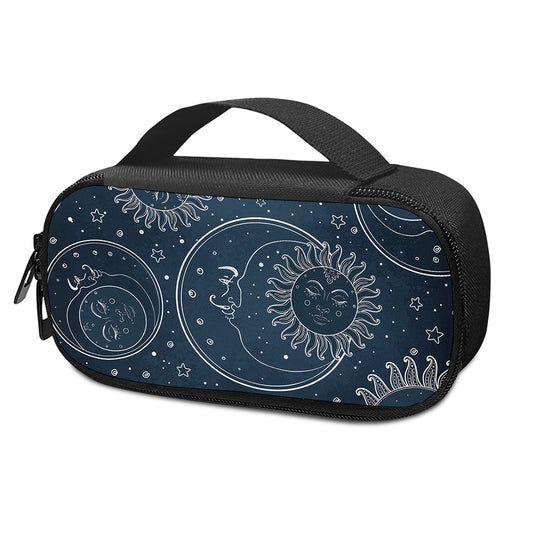 Vintage Sun And Moon Pattern Print Insulin Cooler Travel Case