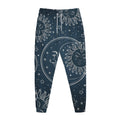 Vintage Sun And Moon Pattern Print Jogger Pants