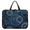 Vintage Sun And Moon Pattern Print Laptop Sleeve With Handle