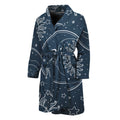 Vintage Sun And Moon Pattern Print Men's Bathrobe