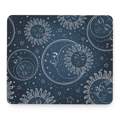 Vintage Sun And Moon Pattern Print Mouse Pad