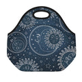 Vintage Sun And Moon Pattern Print Neoprene Lunch Bag