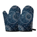 Vintage Sun And Moon Pattern Print Oven Mitts