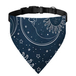 Vintage Sun And Moon Pattern Print Over The Collar Dog Bandana