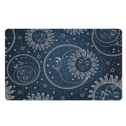 Vintage Sun And Moon Pattern Print Polyester Doormat
