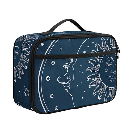 Vintage Sun And Moon Pattern Print Portable Lunch Bag