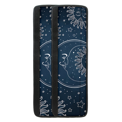 Vintage Sun And Moon Pattern Print Refrigerator Handle Covers