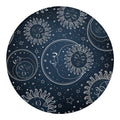 Vintage Sun And Moon Pattern Print Round Blanket