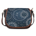 Vintage Sun And Moon Pattern Print Saddle Bag