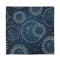 Vintage Sun And Moon Pattern Print Silk Bandana