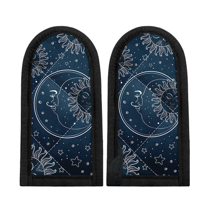 Vintage Sun And Moon Pattern Print Skillet Handle Cover