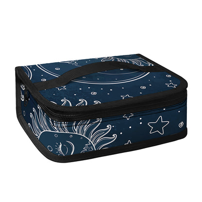 Vintage Sun And Moon Pattern Print Small Lunch Bag