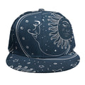 Vintage Sun And Moon Pattern Print Snapback Cap