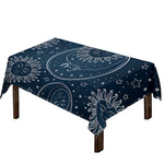 Vintage Sun And Moon Pattern Print Tablecloth