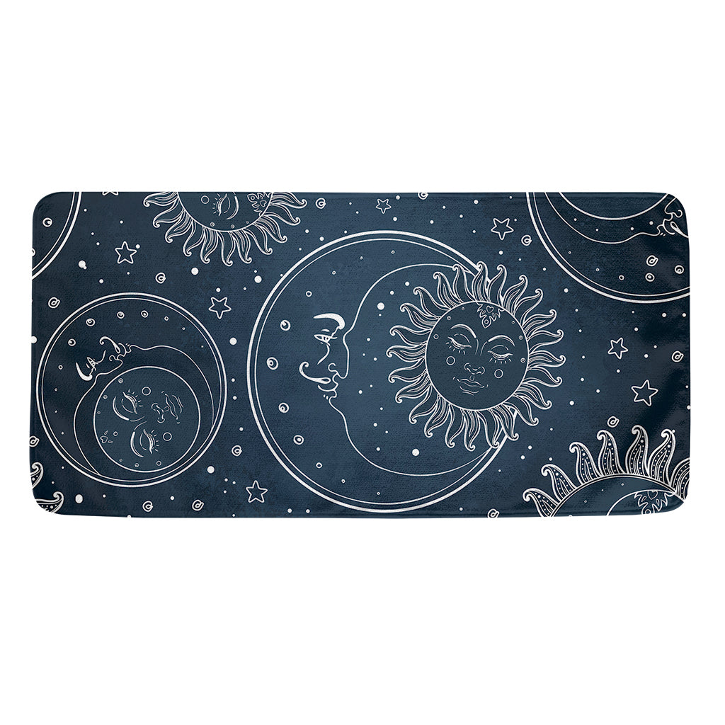 Vintage Sun And Moon Pattern Print Towel