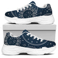 Vintage Sun And Moon Pattern Print White Chunky Shoes
