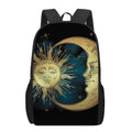 Vintage Sun And Moon Print 17 Inch Backpack