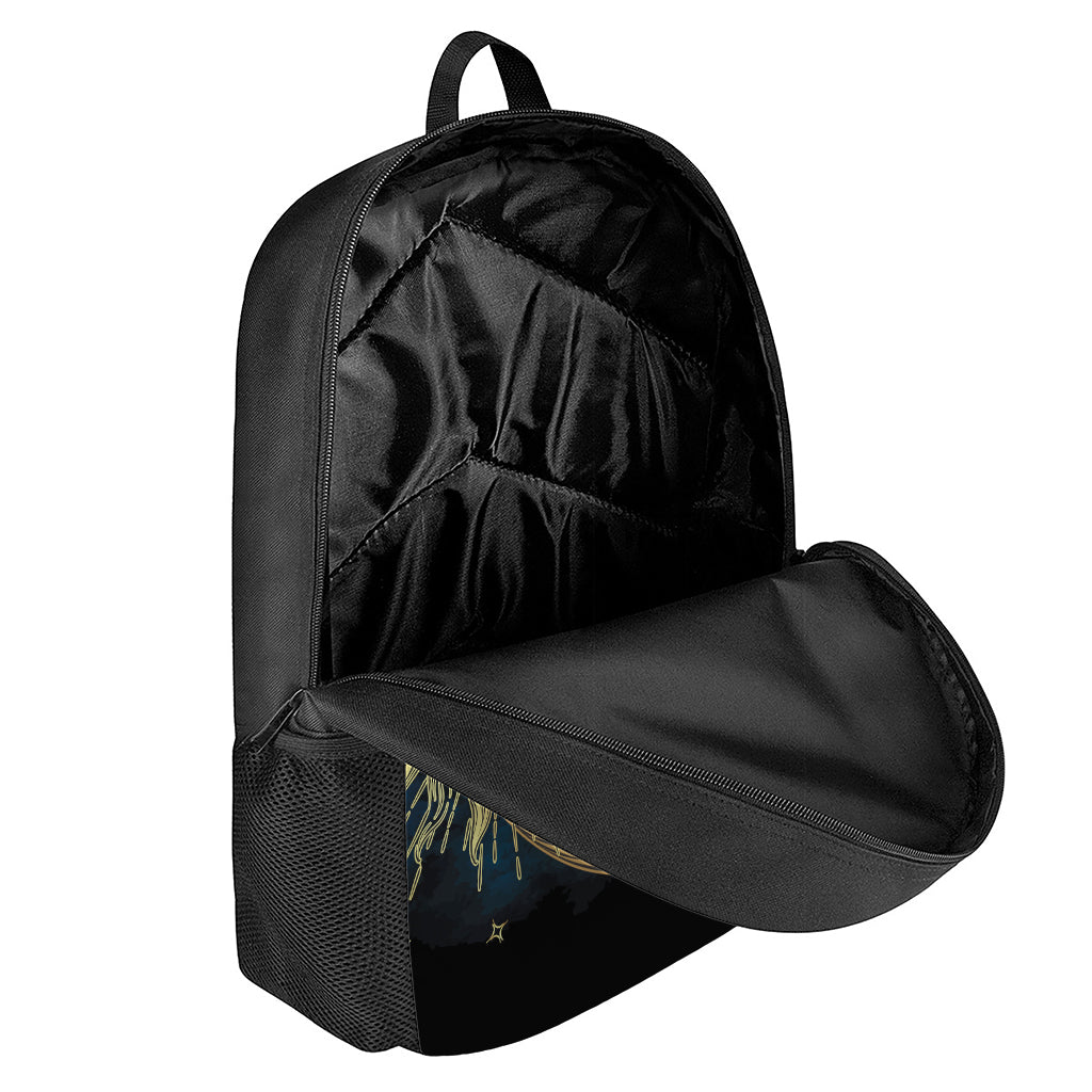 Vintage Sun And Moon Print 17 Inch Backpack