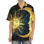 Vintage Sun And Moon Print Aloha Shirt