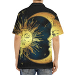 Vintage Sun And Moon Print Aloha Shirt