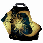 Vintage Sun And Moon Print Baby Seat Cover