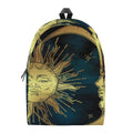 Vintage Sun And Moon Print School Backpack