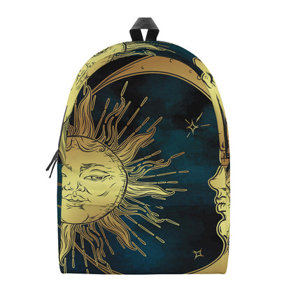 Vintage Sun And Moon Print Backpack