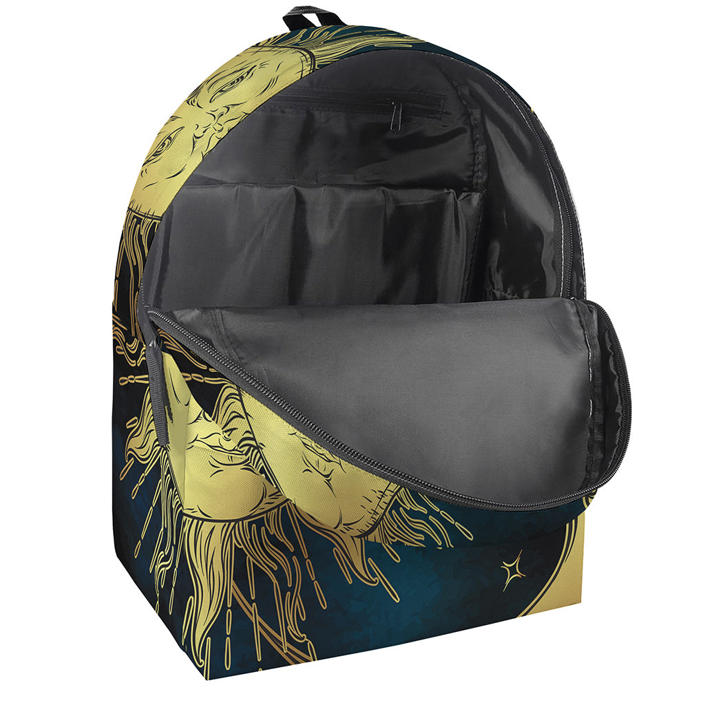 Vintage Sun And Moon Print Backpack