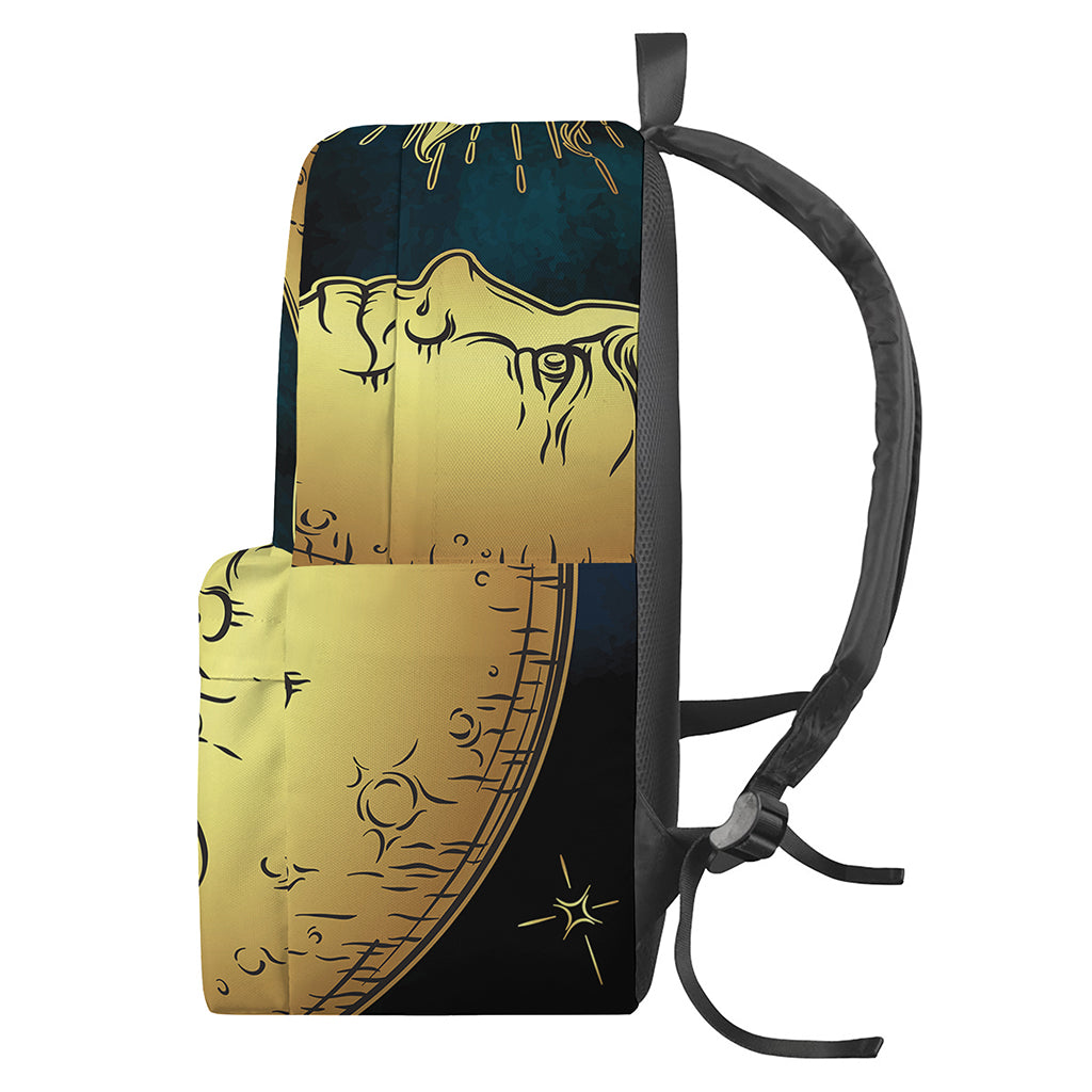 Vintage Sun And Moon Print Backpack