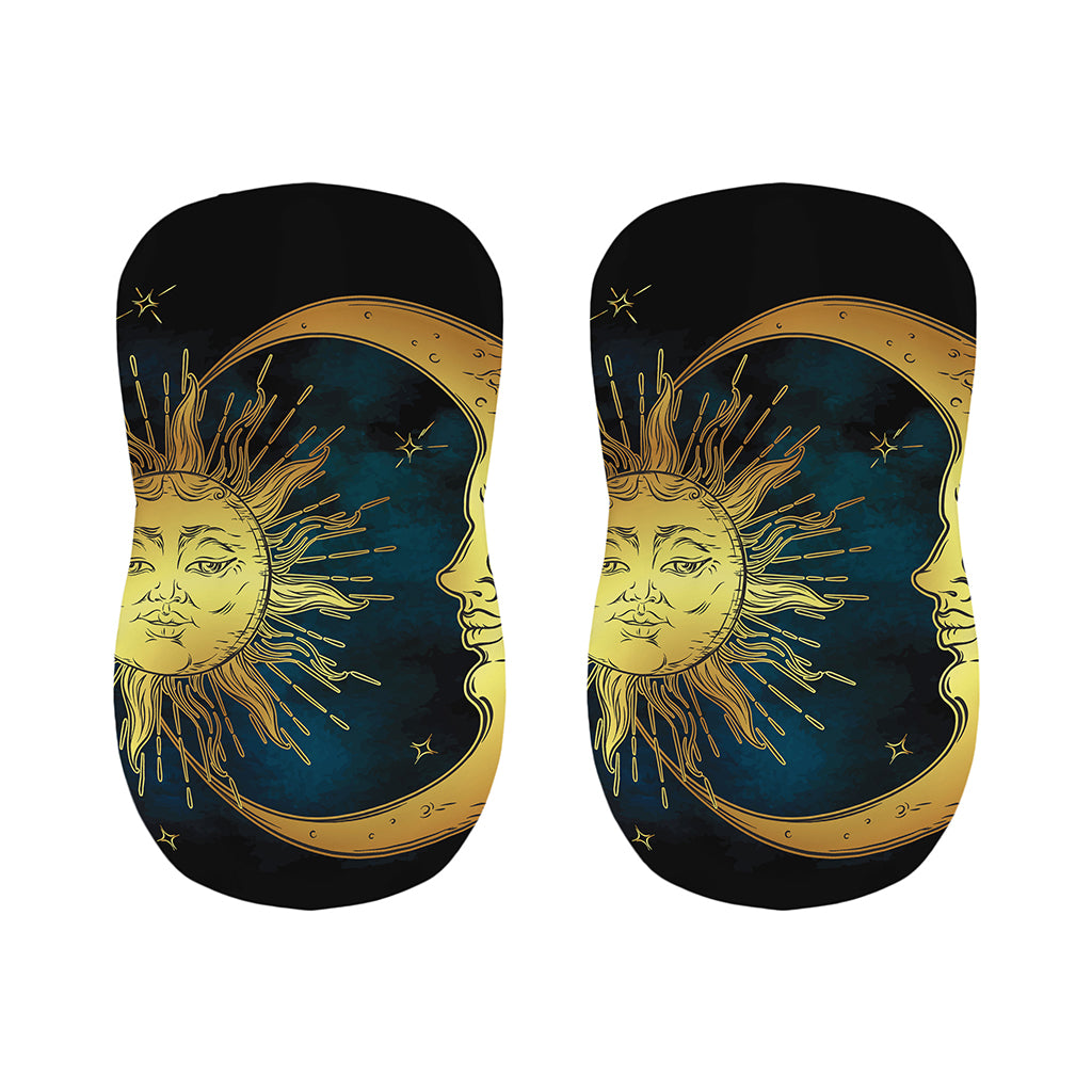 Vintage Sun And Moon Print Bar Stool Covers