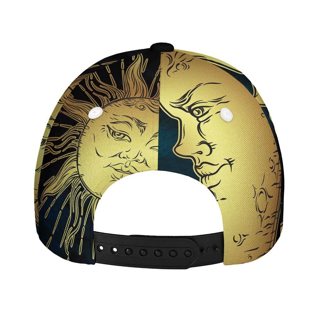 Vintage Sun And Moon Print Baseball Cap