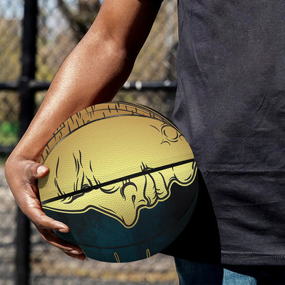 Vintage Sun And Moon Print Basketball