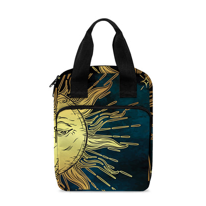 Vintage Sun And Moon Print Bible Tote Bag