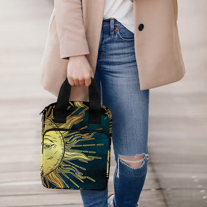 Vintage Sun And Moon Print Bible Tote Bag