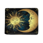 Vintage Sun And Moon Print Bifold Wallet